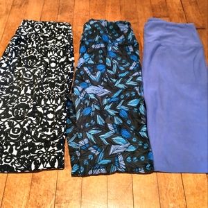 LuLaRoe One Size Leggings Lot 3 Pairs